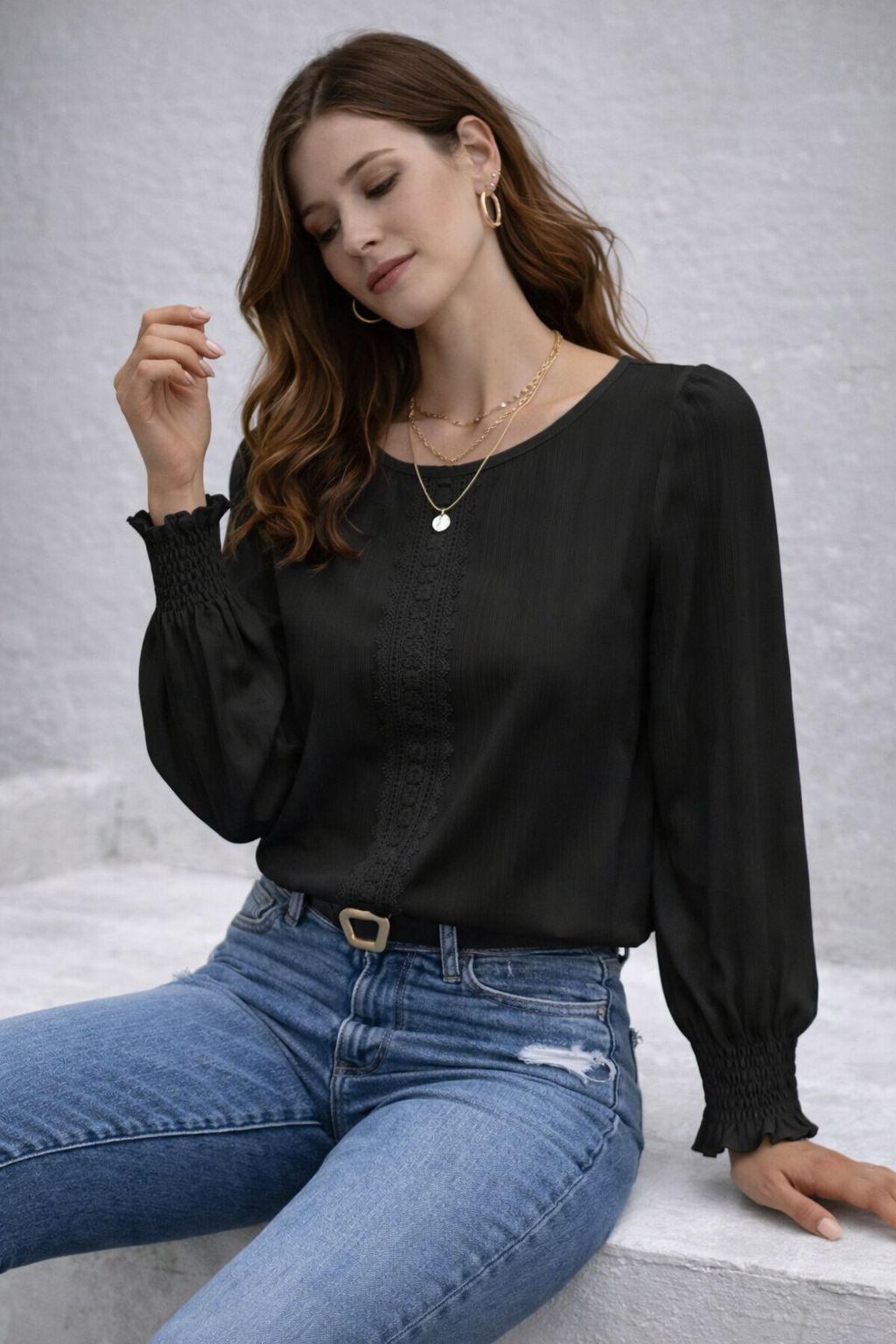 Blusa Clásica con Detalle