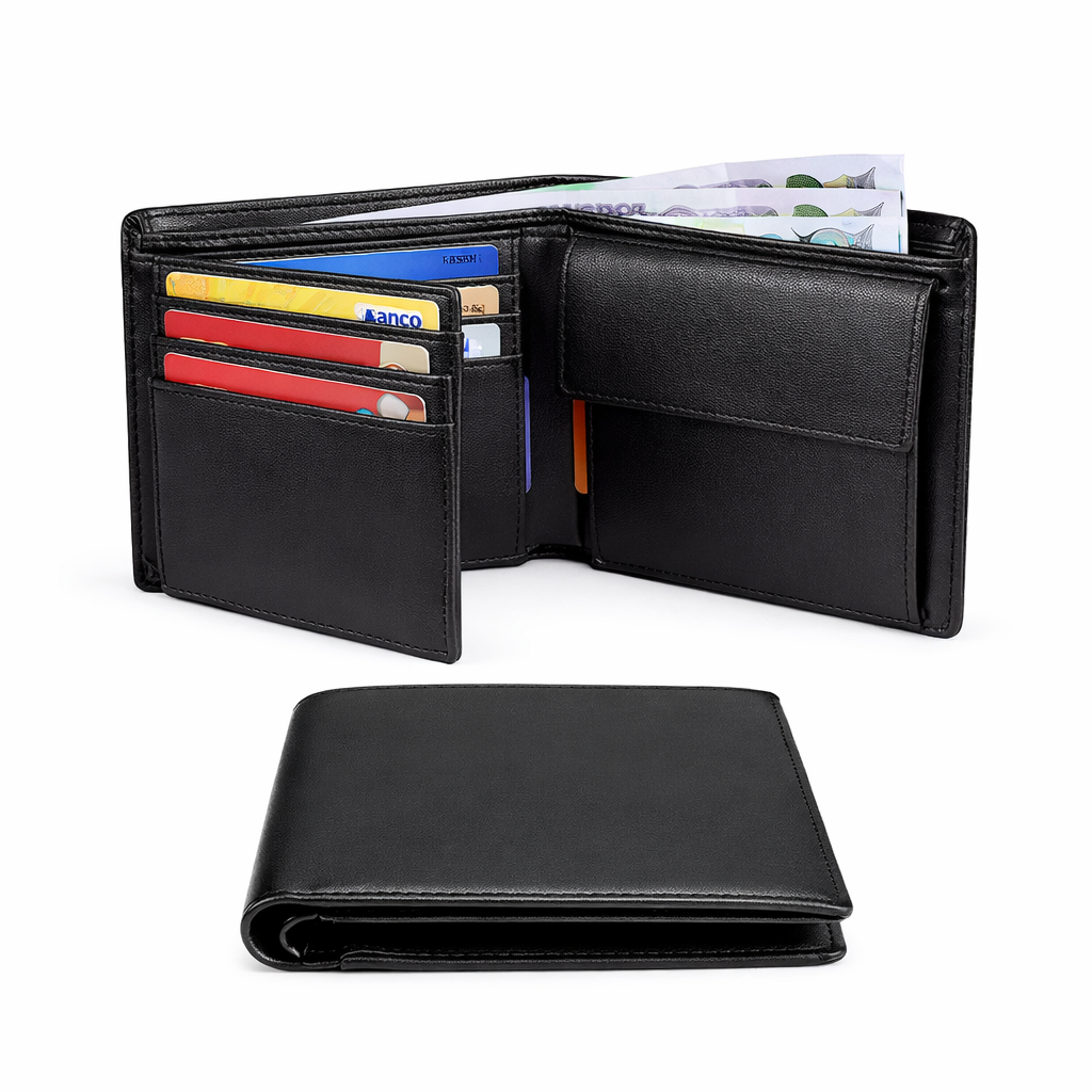 Cartera Slim Negra Multifunción