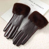 GUANTES DE CUERO CON ACABADO EN PELO